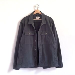 Huckberry Flint and Tinder CPO Shirt Jacket Stretch Twill Cotton Charcoal XL